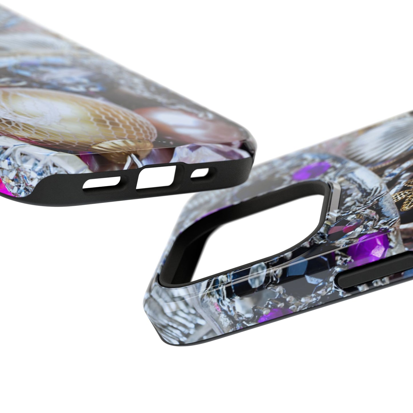 Impact-Resistant Phone Case – Chrome Jewel