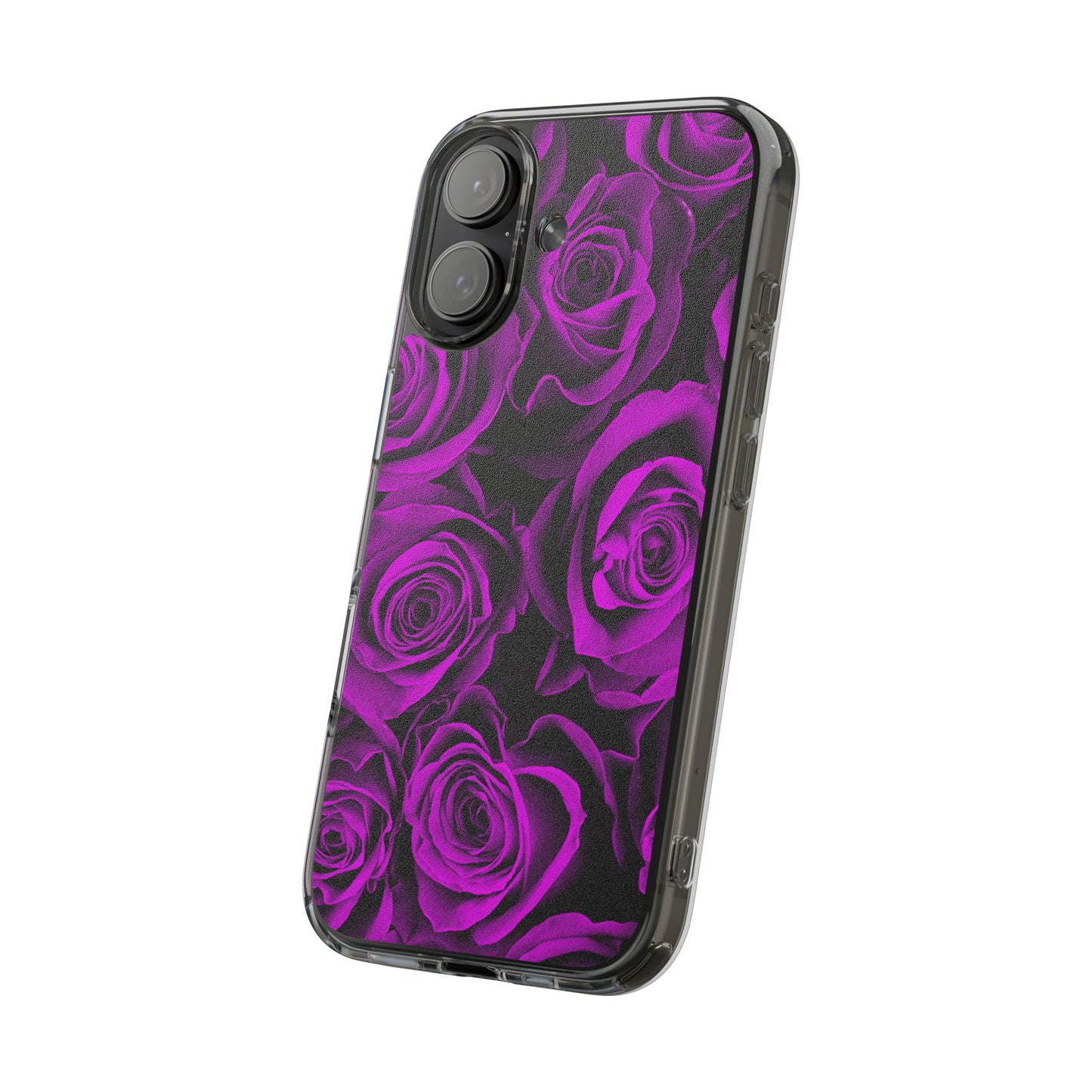 Clear Phone Case – Amethyst Roses