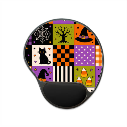 Ergonomic Mouse Pad – Spooky Patchwork