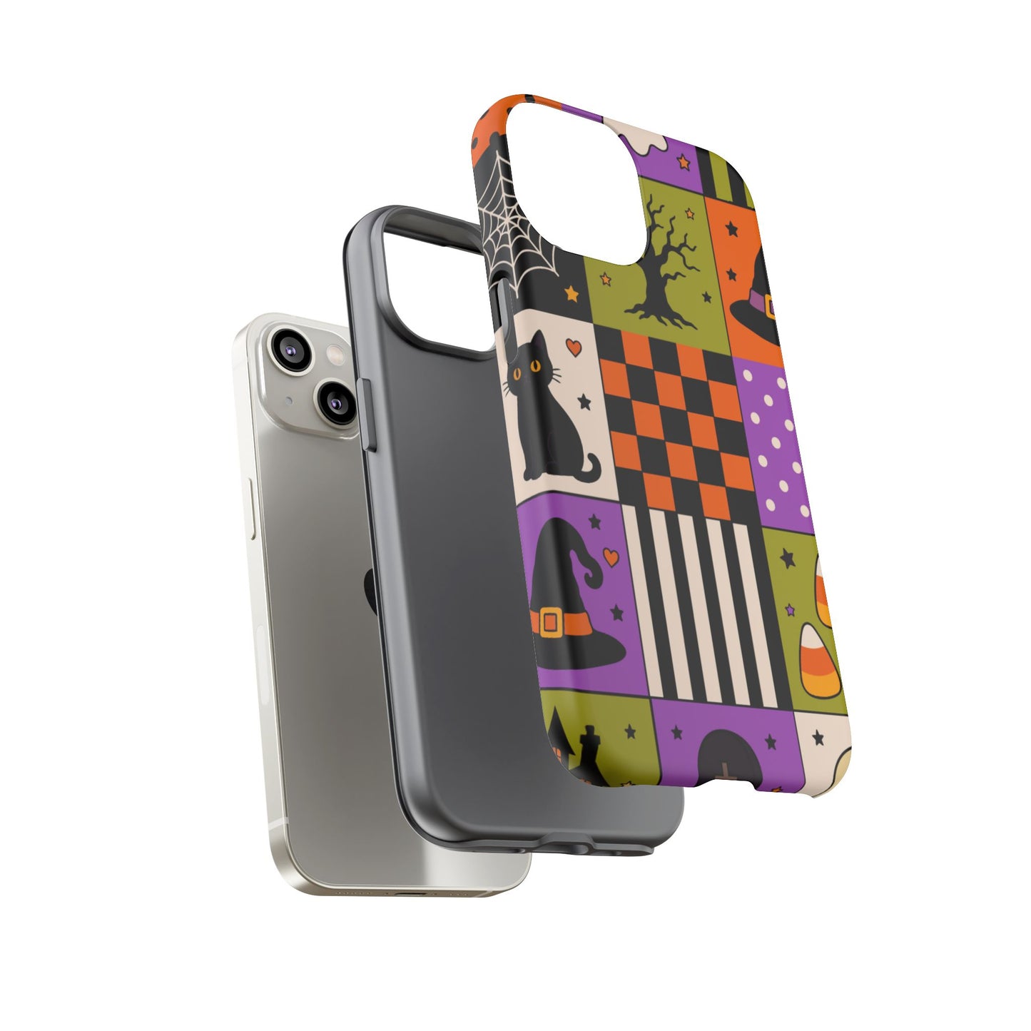 Protective Phone Case – Spooky Patchwork