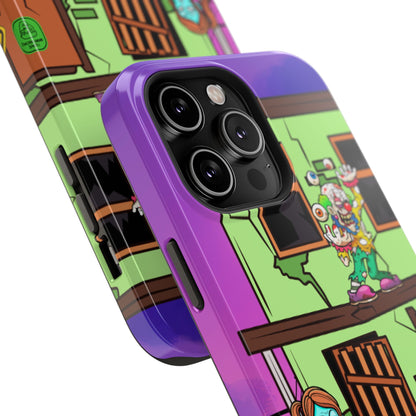 Zombie Arcade Phone Case — Colorful Cartoon Horror Impact-Resistant iPhone Cover
