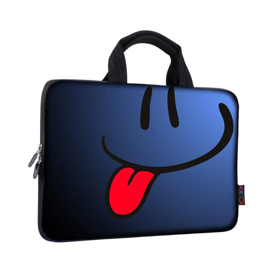 14-15.6 Inch Laptop Sleeve - Neoprene, Handle, Smile Design