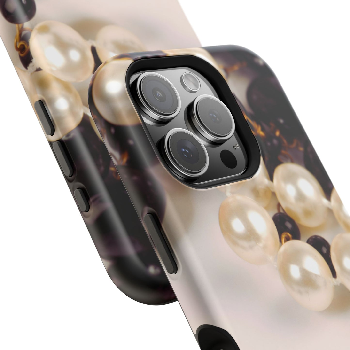 Wireless-Charging Compatible Case – Noir Pearl