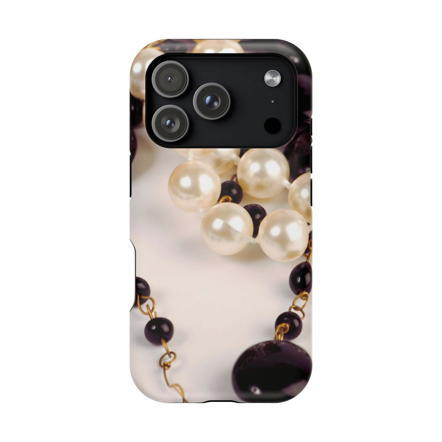 Wireless-Charging Compatible Case – Noir Pearl