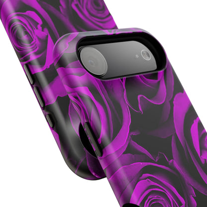Impact-Resistant Phone Case – Amethyst Roses