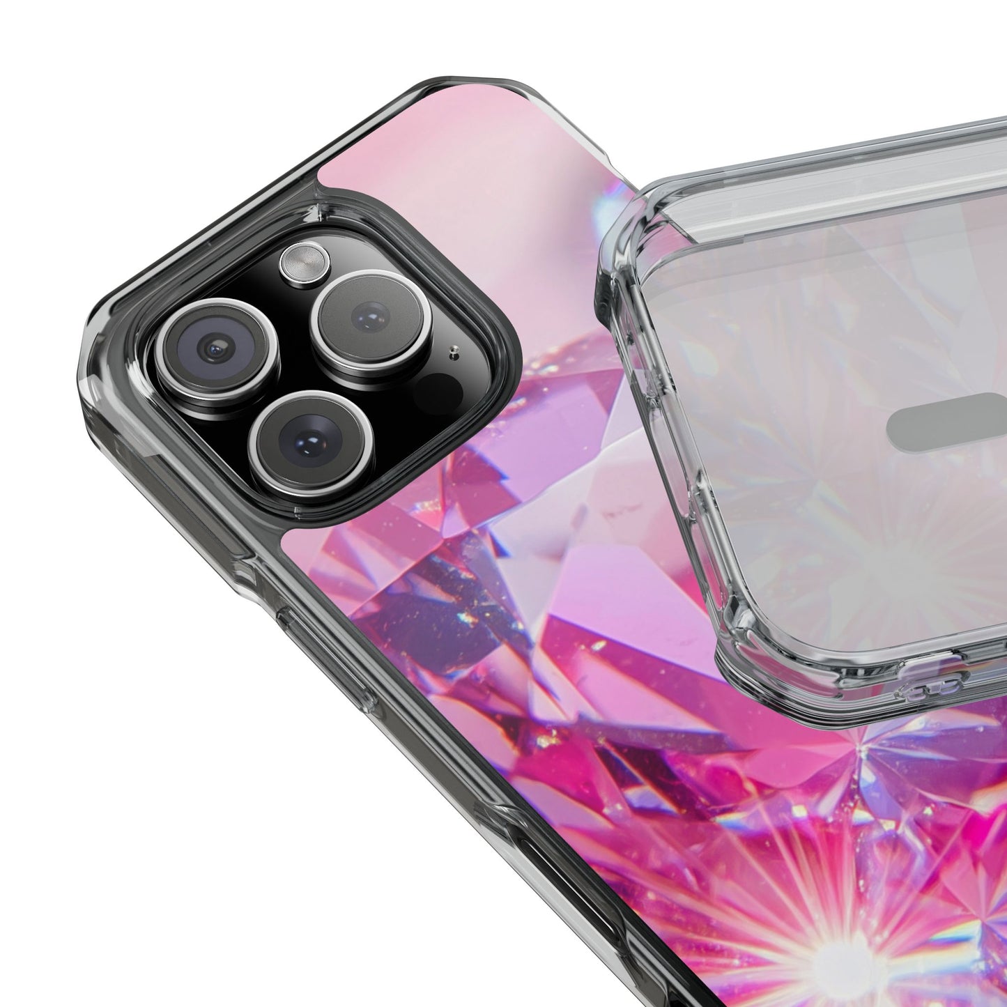 Clear Magnetic Phone Case – Pink Ice