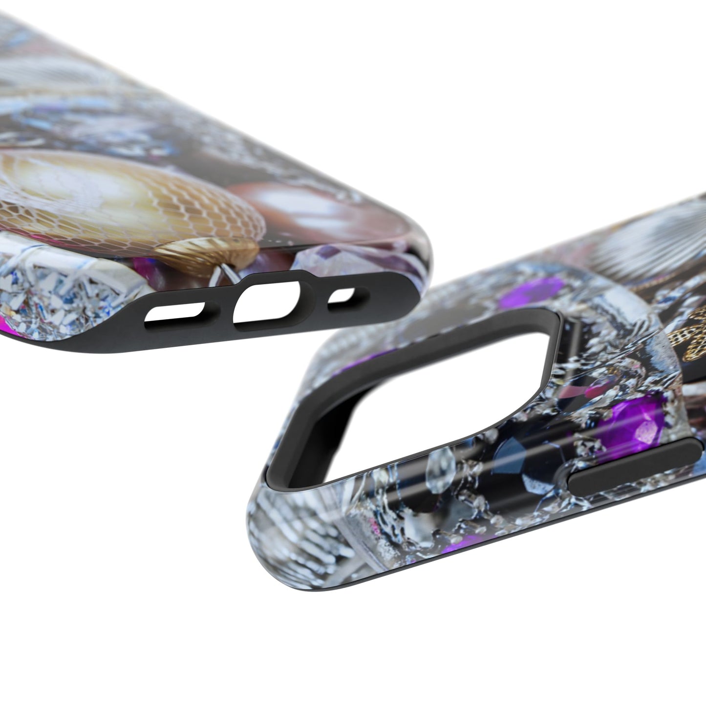 Impact-Resistant Phone Case – Chrome Jewel