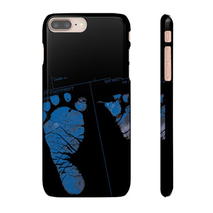 Snap Phone Case – Mom’s Little Blue Footprints