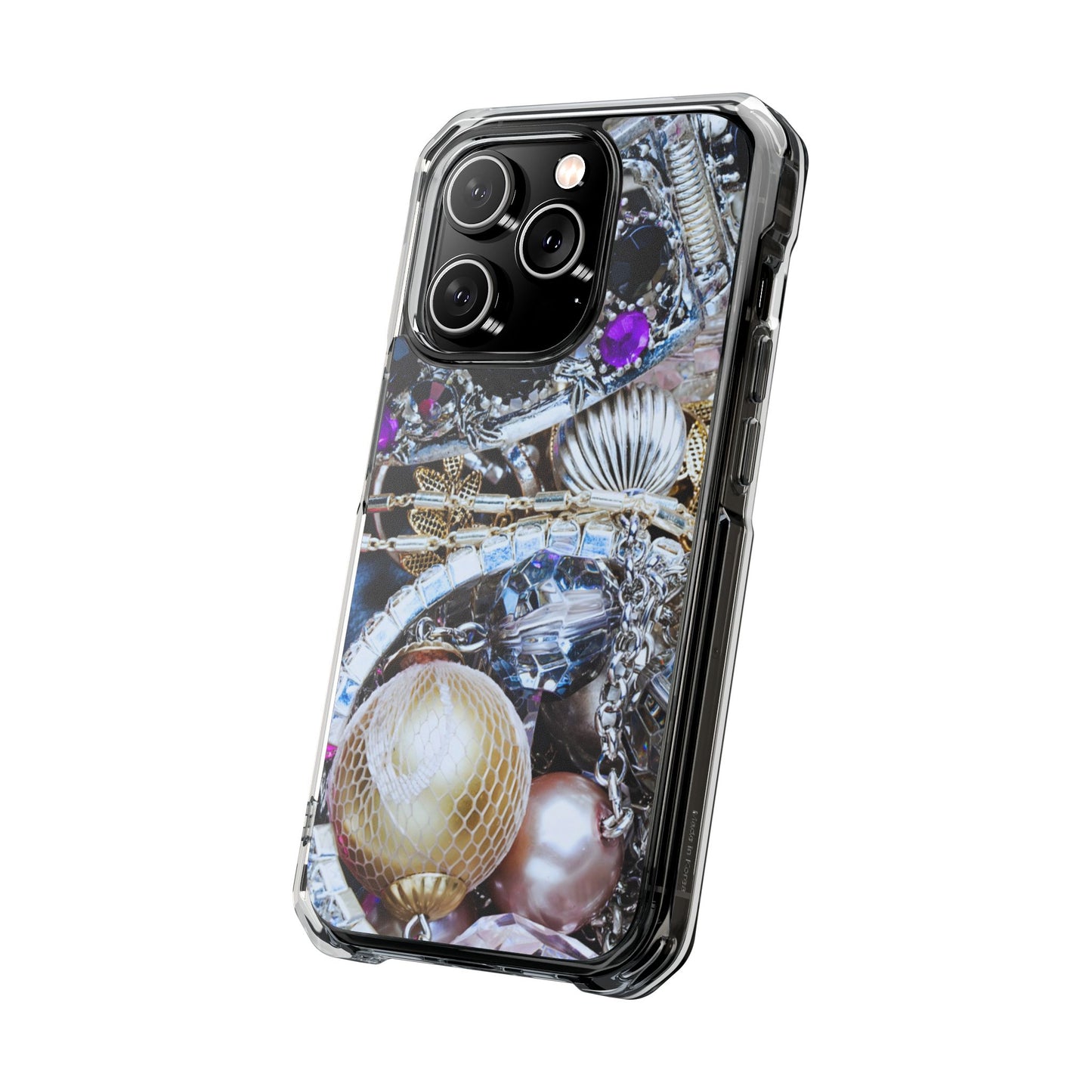 Clear Magnetic Phone Case – Chrome Jewel