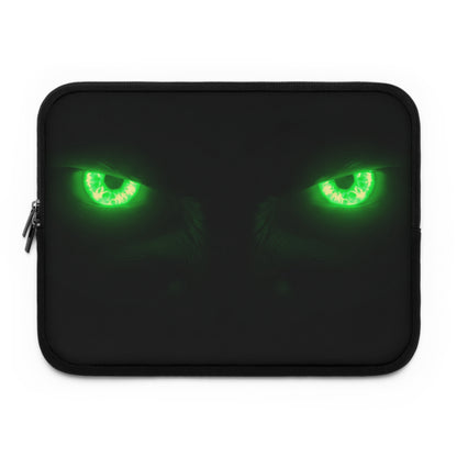 Laptop Sleeve – Neon Green Monster Eyes