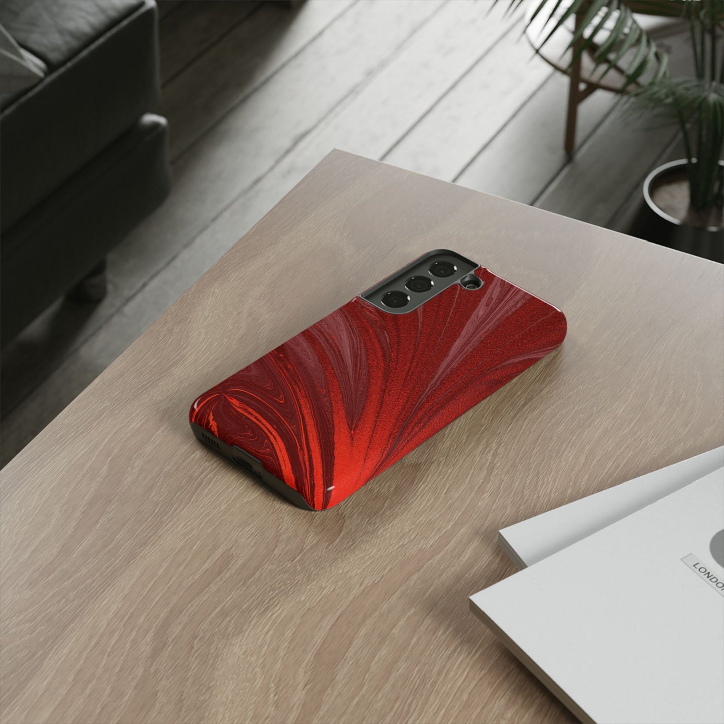 Protective Phone Case – Crimson Current