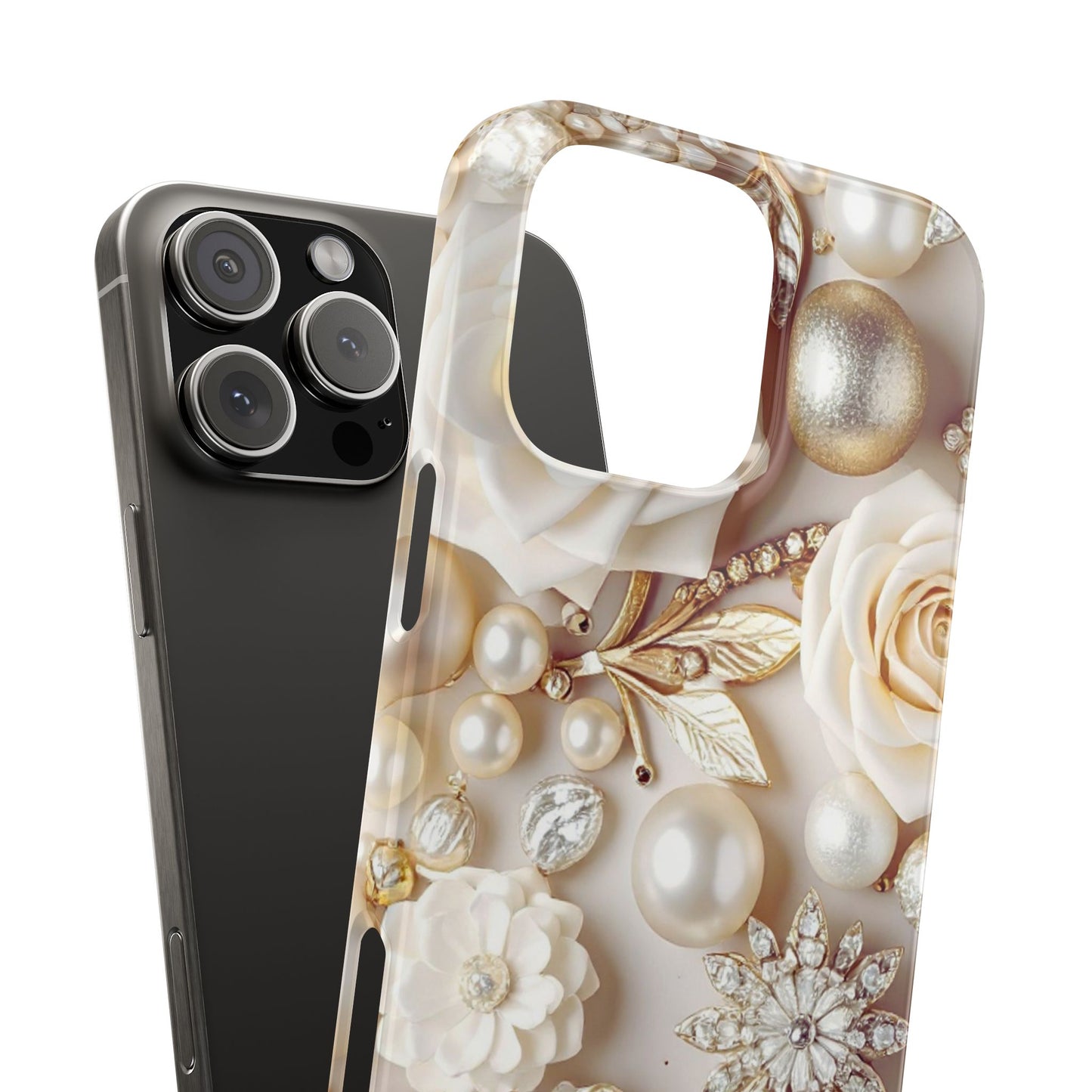 Slim Phone Case – Ivory Opulence