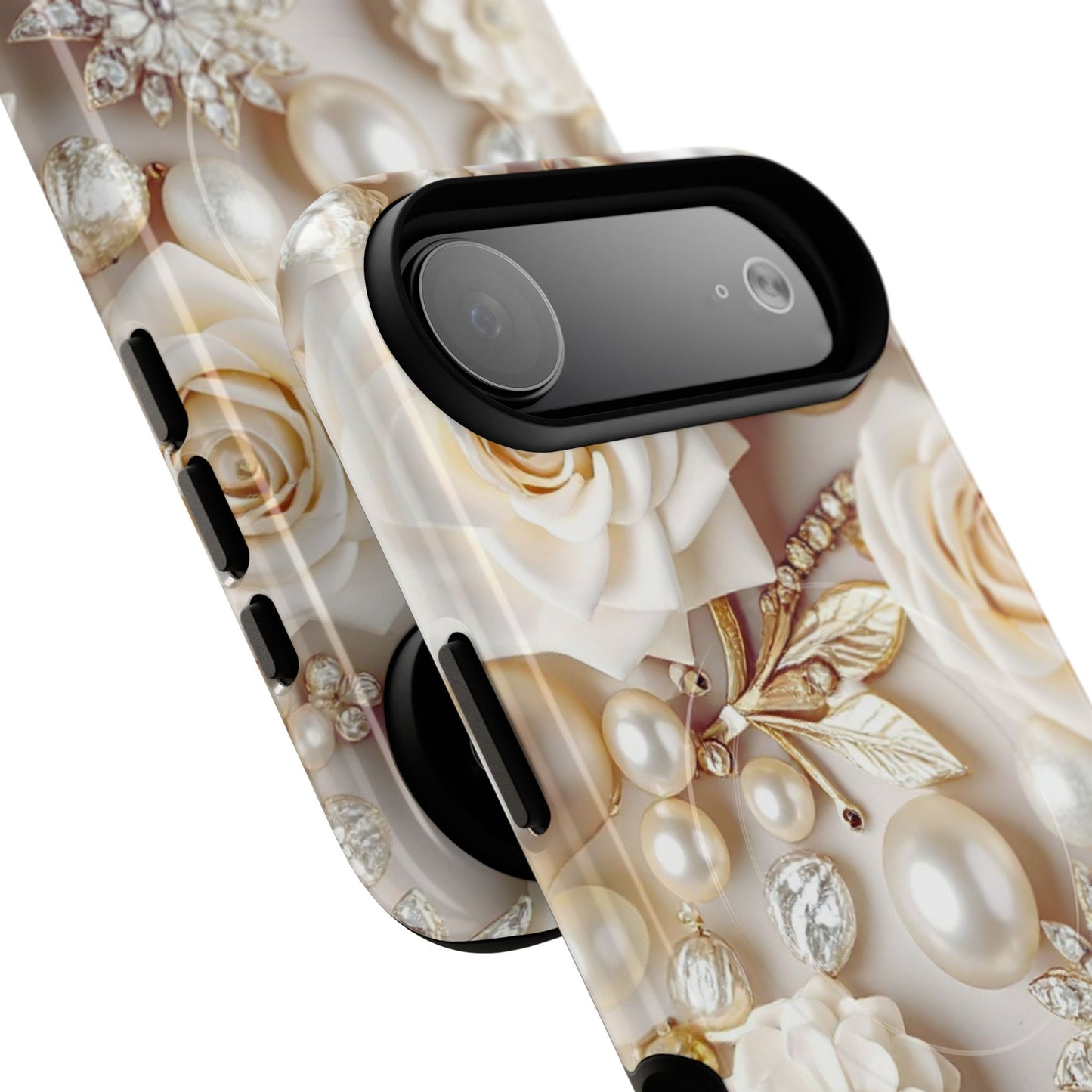 Protective Magnetic Phone Case – Ivory Opulence