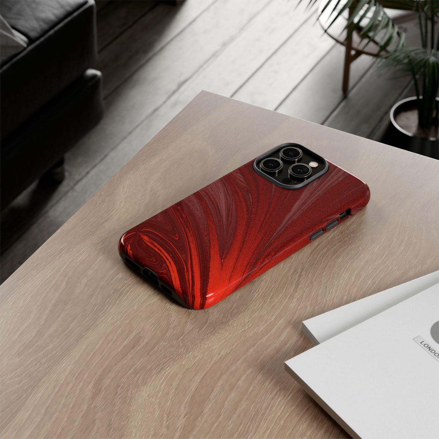 Protective Phone Case – Crimson Current