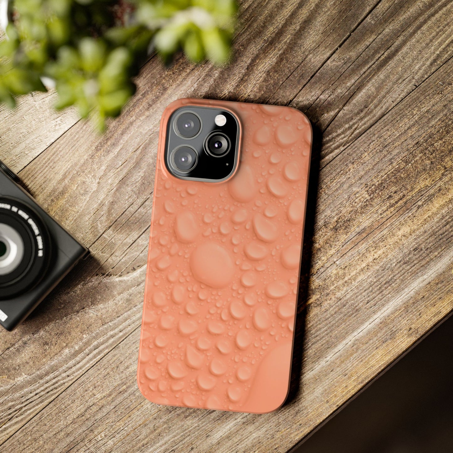 Slim Phone Case – Apricot Rain