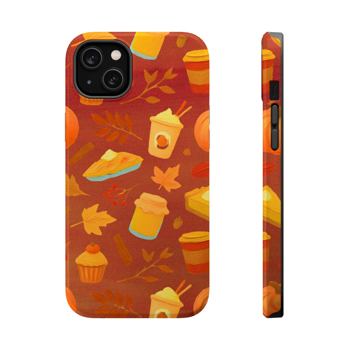 Autumn Treats Magnetic Phone Case — Fall Coffee & Pastry Protective Cover