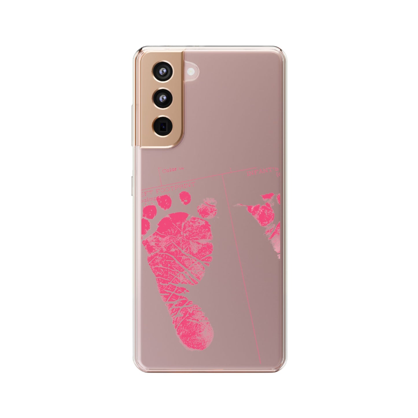 Clear Phone Case – Mom’s Little Pink Footprints