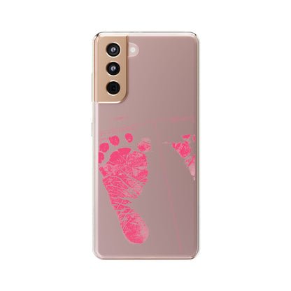Clear Phone Case – Mom’s Little Pink Footprints