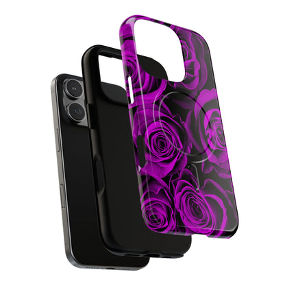 Protective Magnetic Phone Case – Amethyst Roses