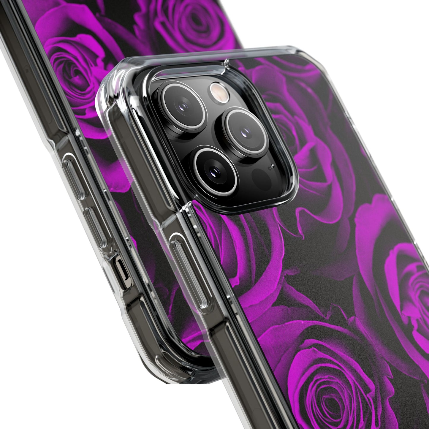 Clear Magnetic Phone Case – Amethyst Roses