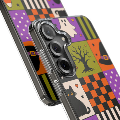 Clear Phone Case – Spooky Patchwork