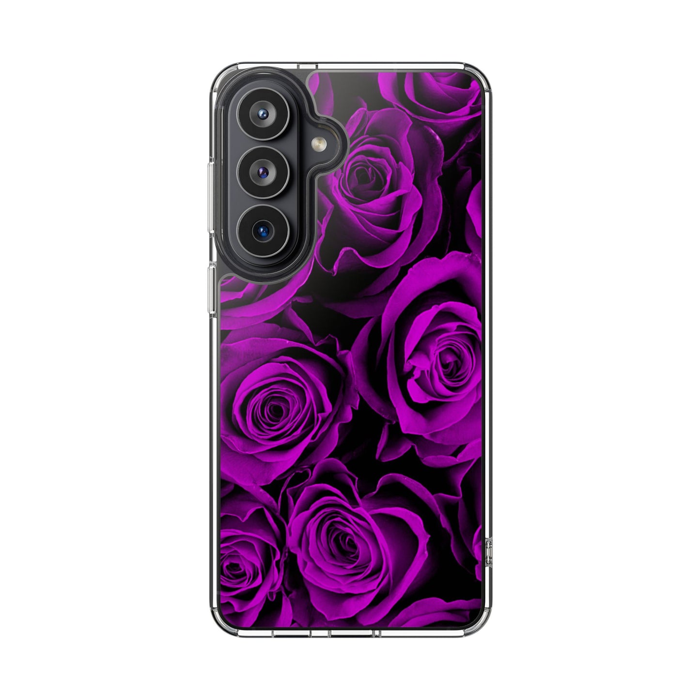 Clear Phone Case – Amethyst Roses