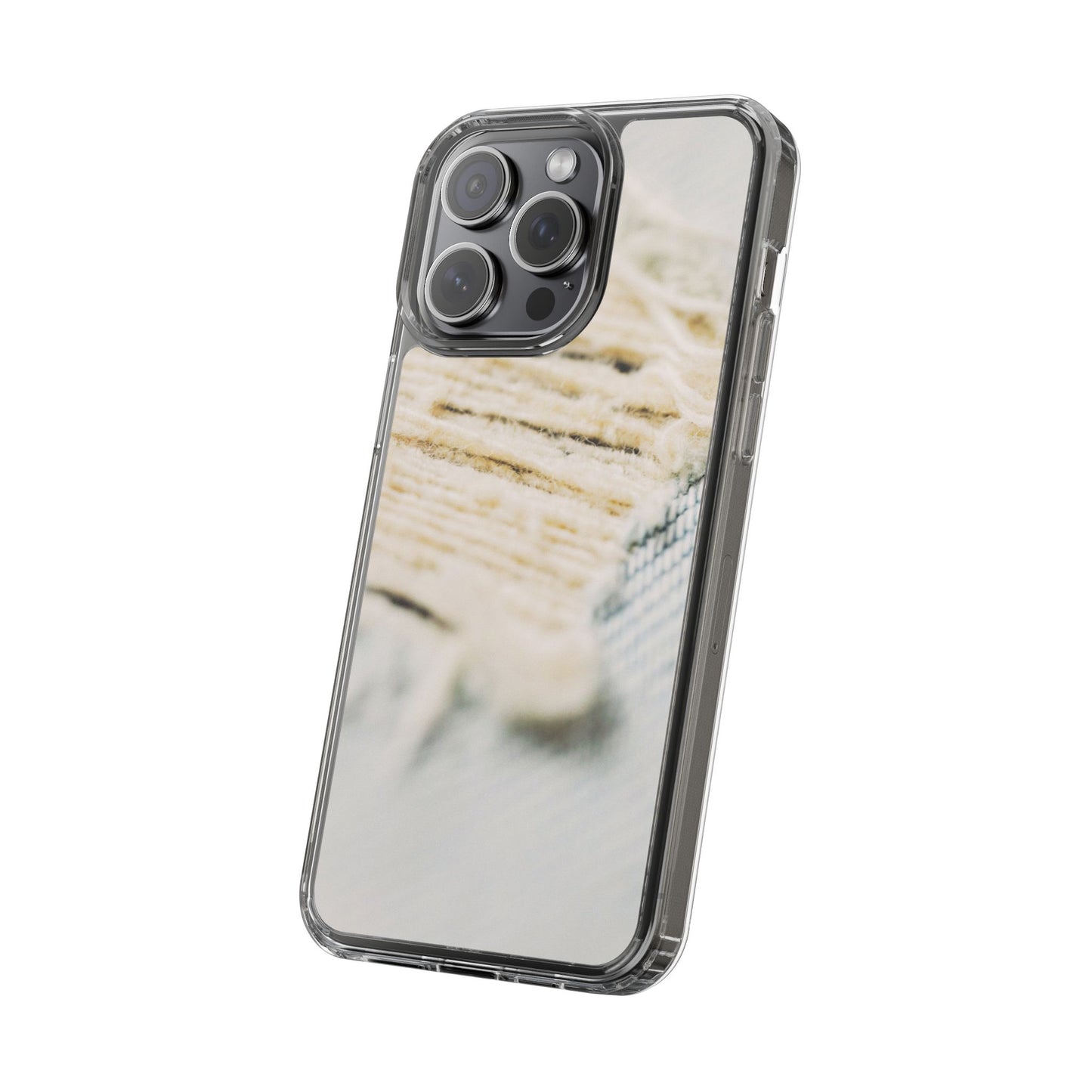 Clear Phone Case – Woven Warmth