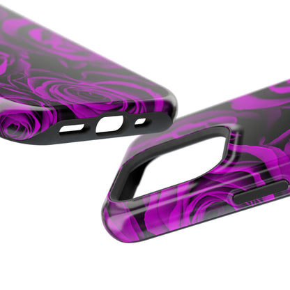 Wireless-Charging Compatible Case – Amethyst Roses