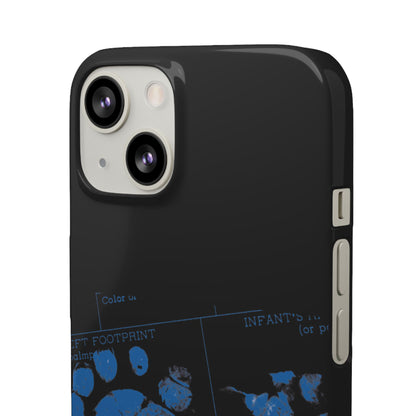 Snap Phone Case – Mom’s Little Blue Footprints