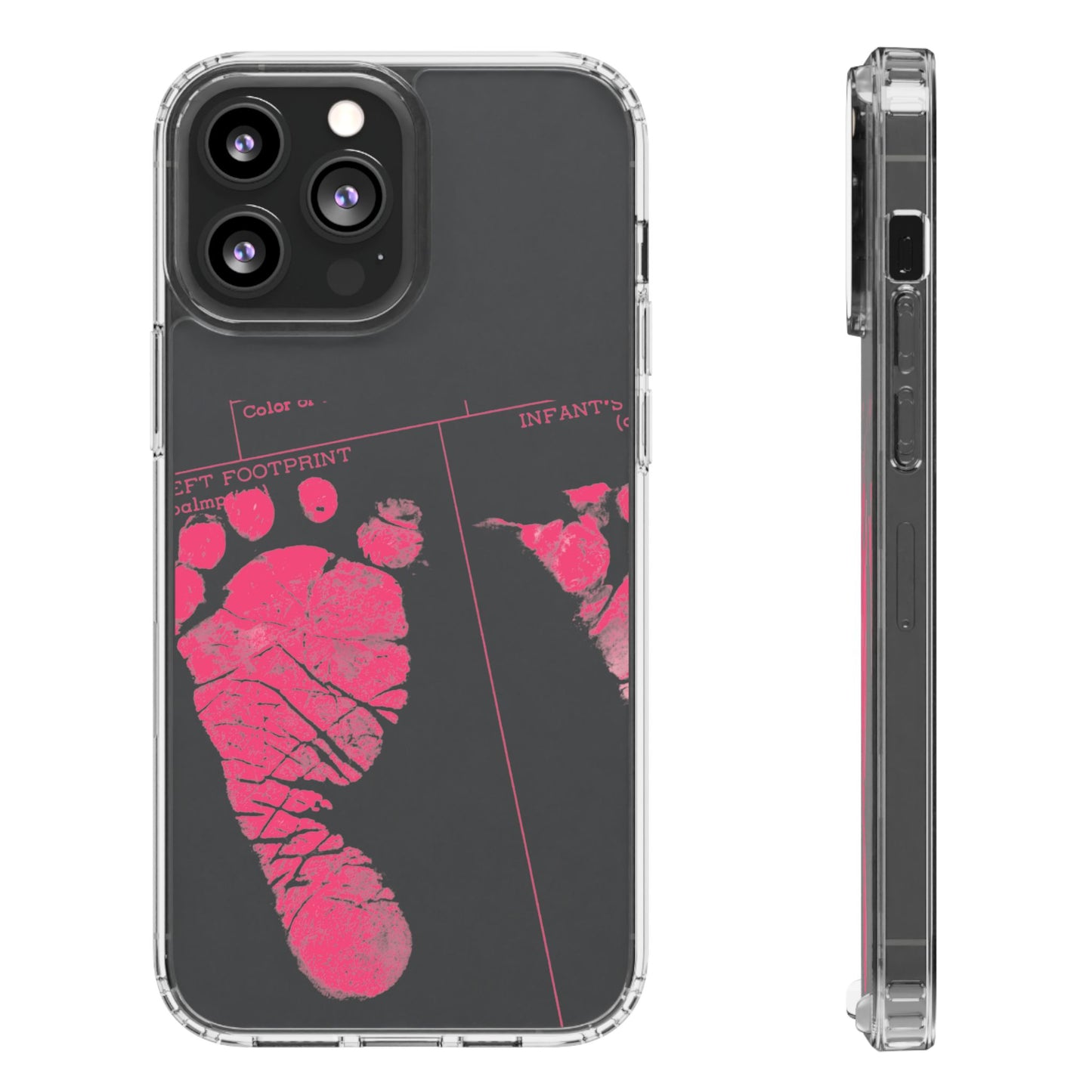 Clear Phone Case – Mom’s Little Pink Footprints