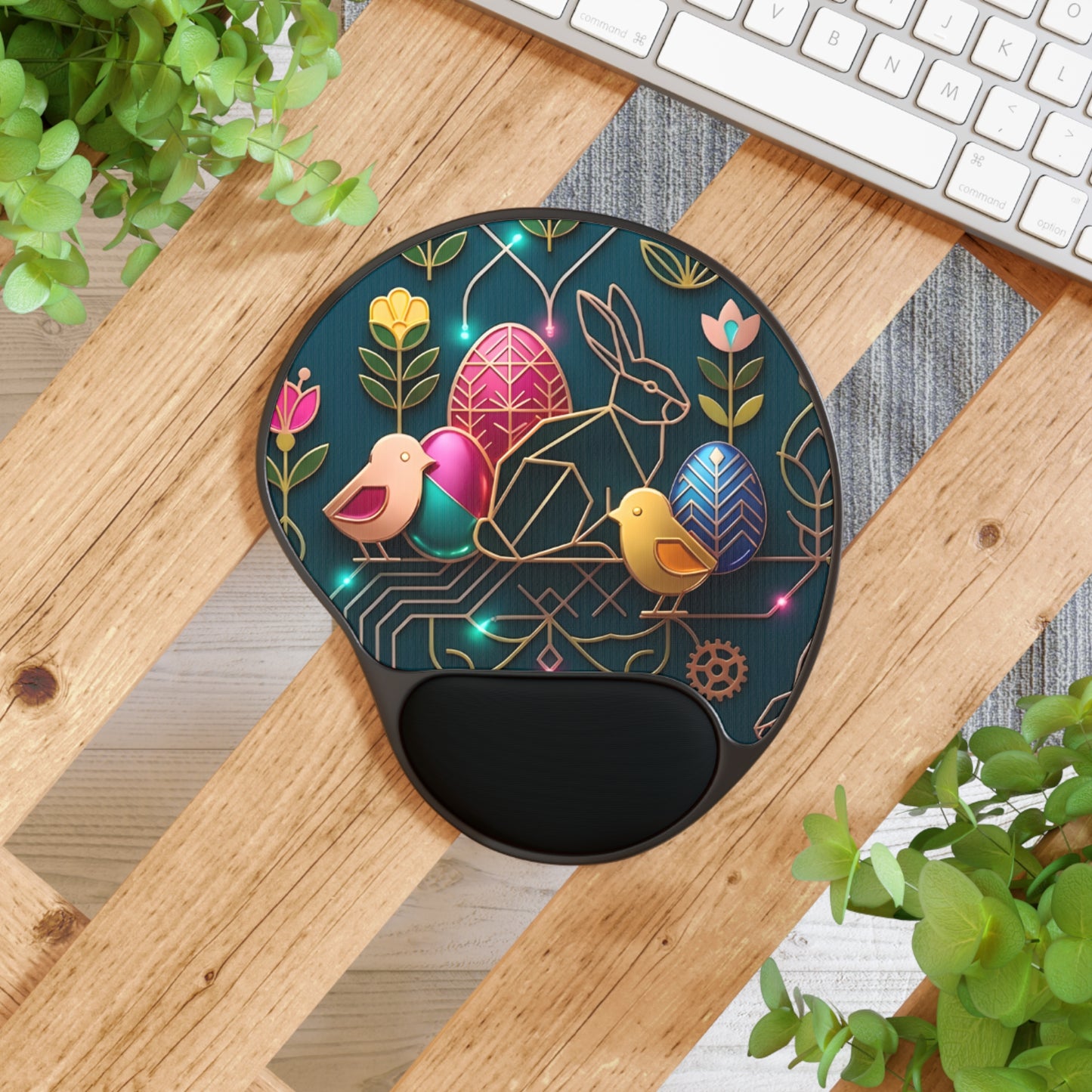 Ergonomic Mouse Pad – Jeweled Garden