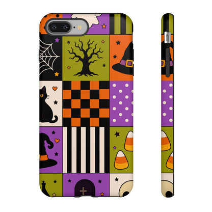 Protective Phone Case – Spooky Patchwork