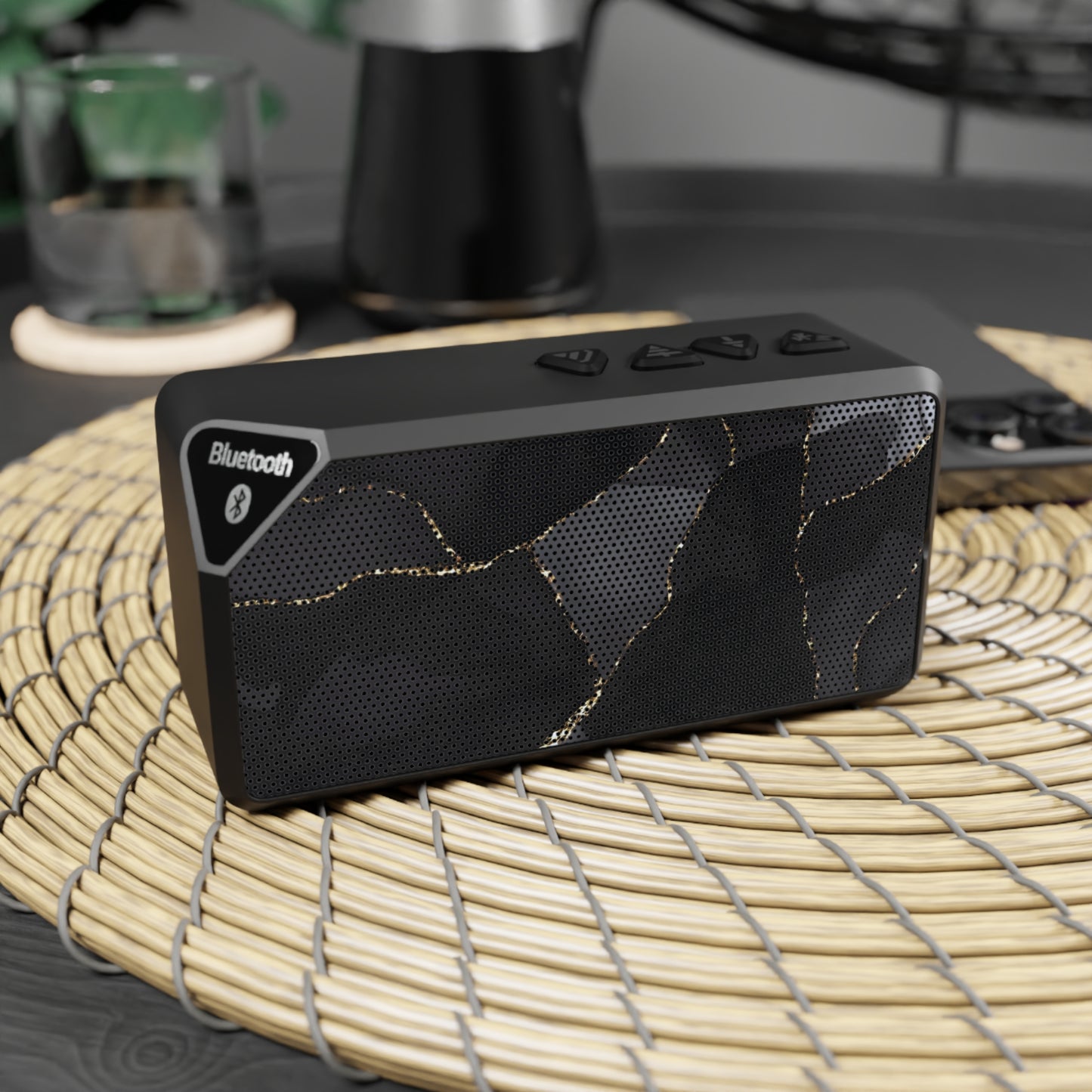Portable Bluetooth Speaker – Obsidian Vein