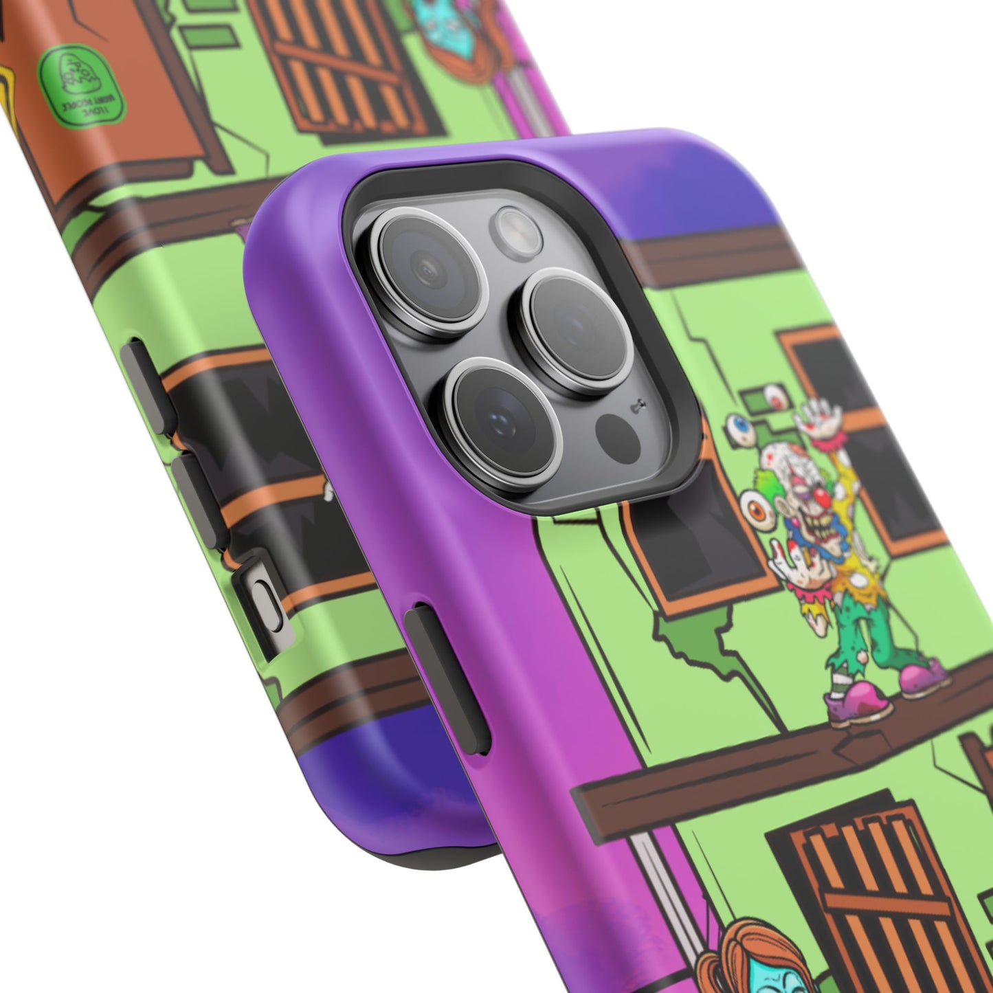 Zombie Arcade Phone Case — Colorful Cartoon Horror Impact-Resistant iPhone Cover