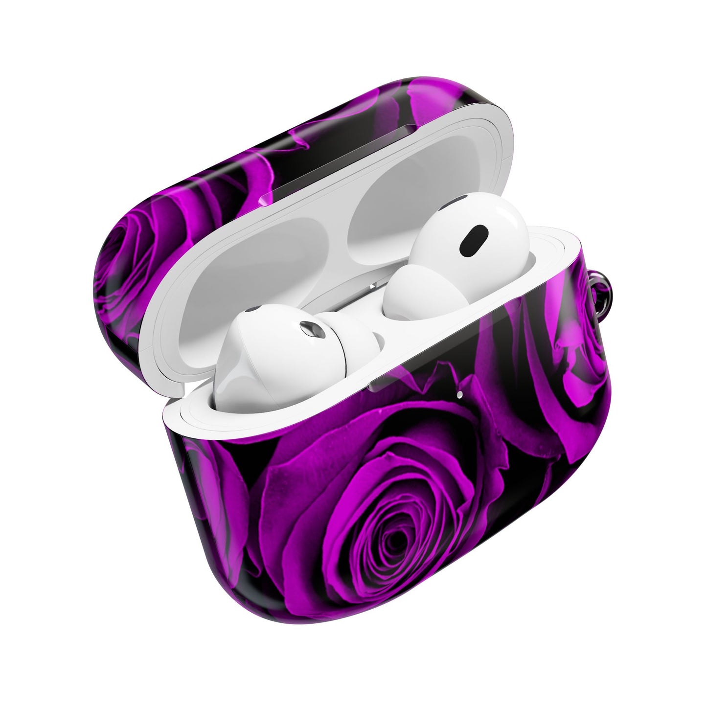 Earbud Case Cover – Amethyst Roses