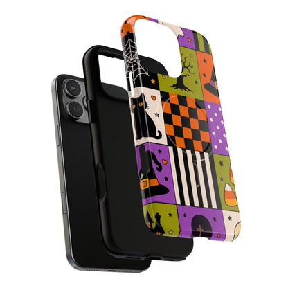 Protective Magnetic Phone Case – Spooky Patchwork