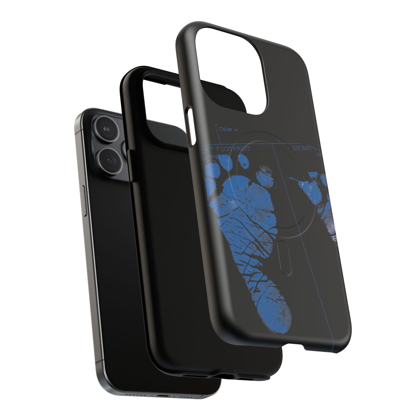 Protective Magnetic Phone Case – Mom’s Little Blue Footprints
