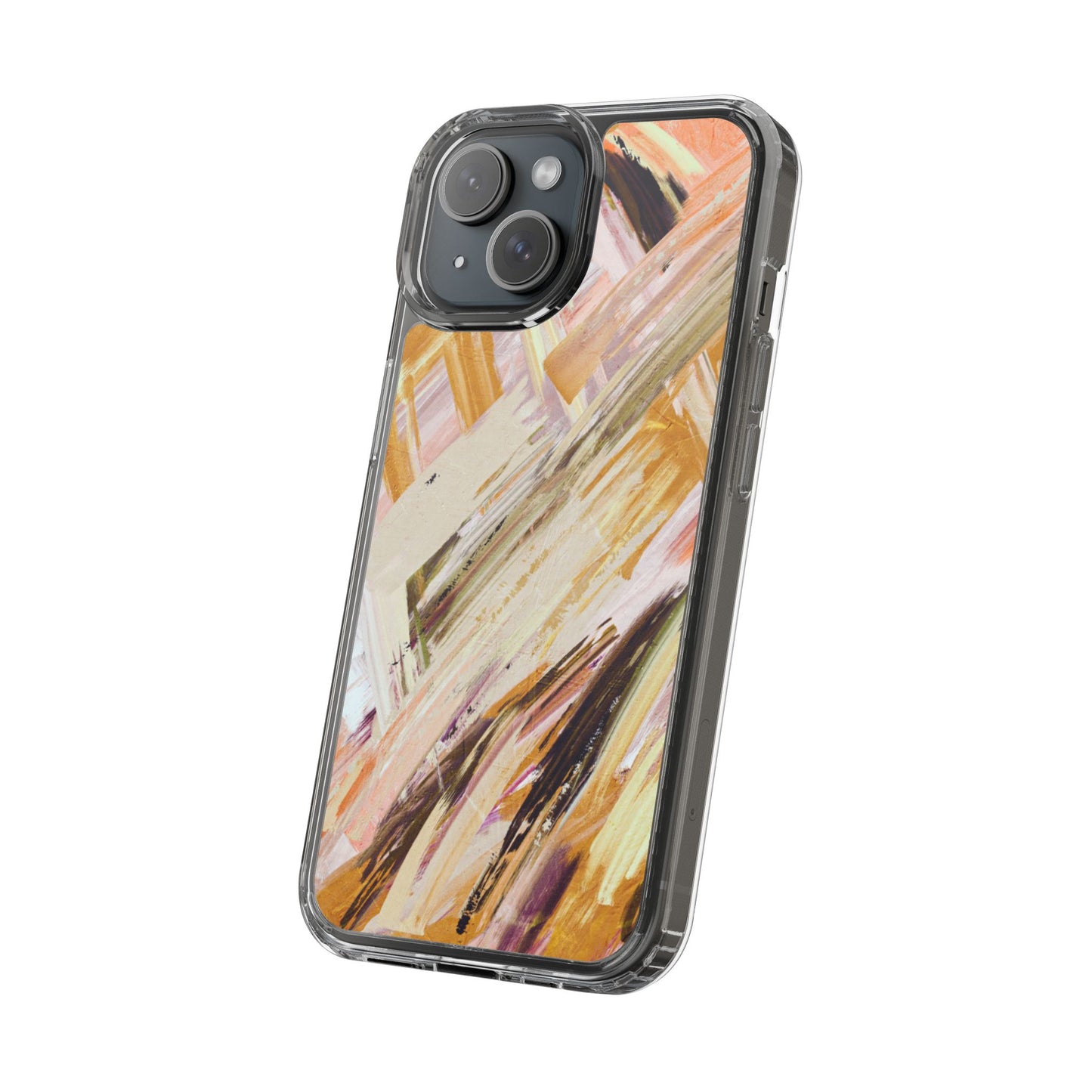 Clear Phone Case – Brush & Bronze