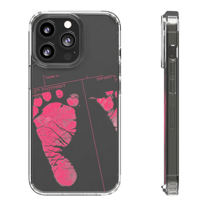 Clear Phone Case – Mom’s Little Pink Footprints