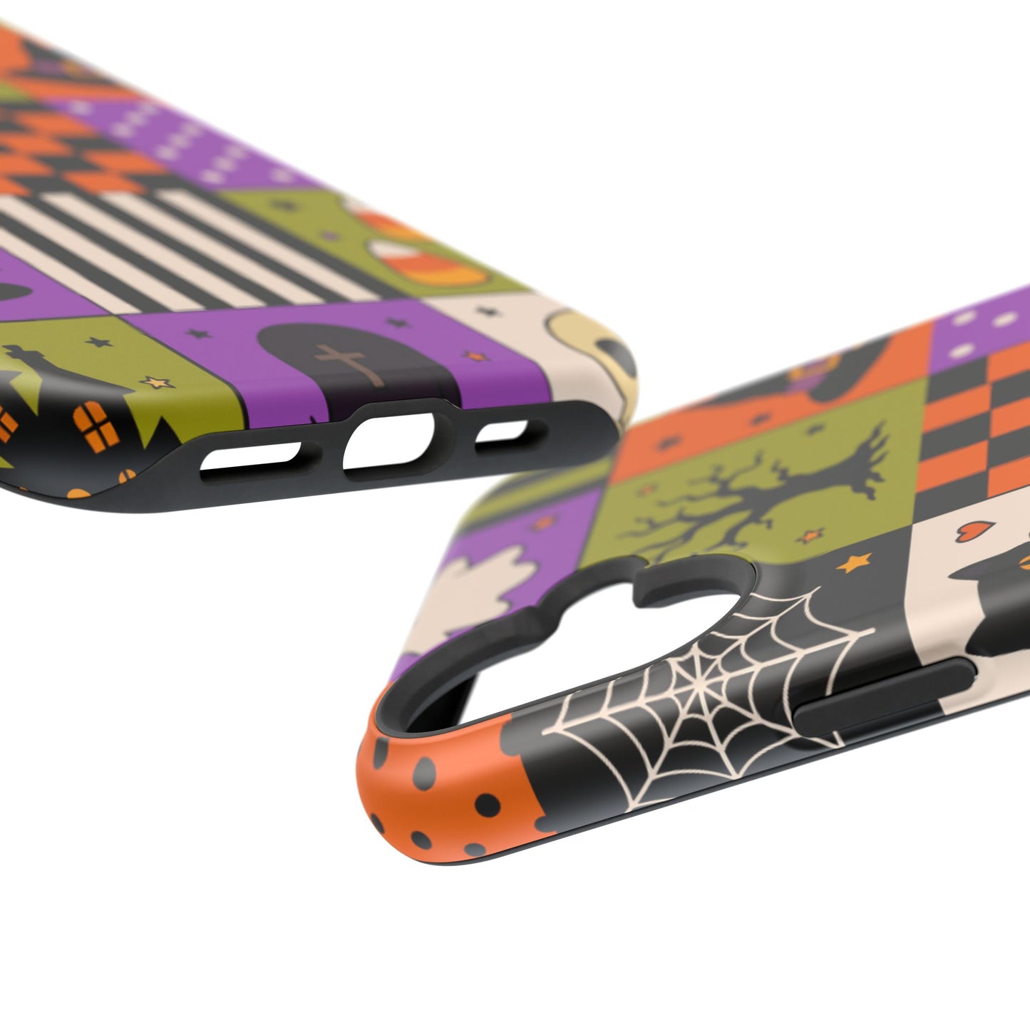 Wireless-Charging Compatible Case – Spooky Patchwork
