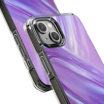 Clear Magnetic Phone Case – Lavender Wave