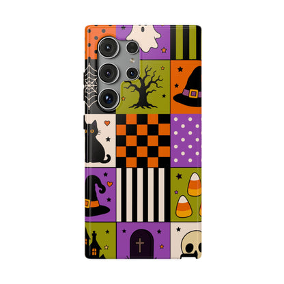 Impact-Resistant Phone Case – Spooky Patchwork