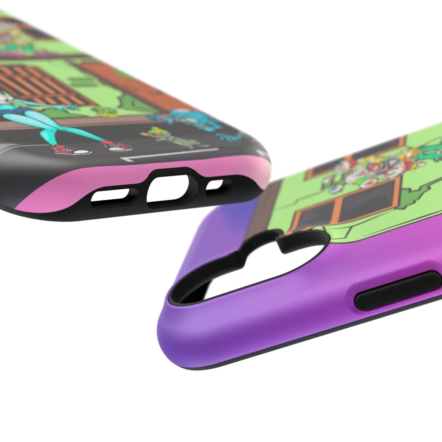 Zombie Arcade Phone Case — Colorful Cartoon Horror Impact-Resistant iPhone Cover