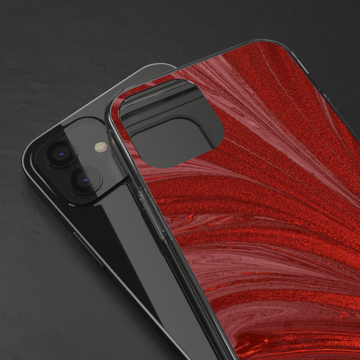 Clear Phone Case – Crimson Current