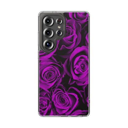 Clear Phone Case – Amethyst Roses