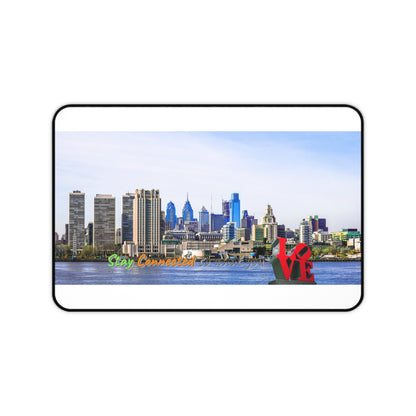 Neoprene Desk Mat – Non-Slip Philly Skyline Workspace Upgrade