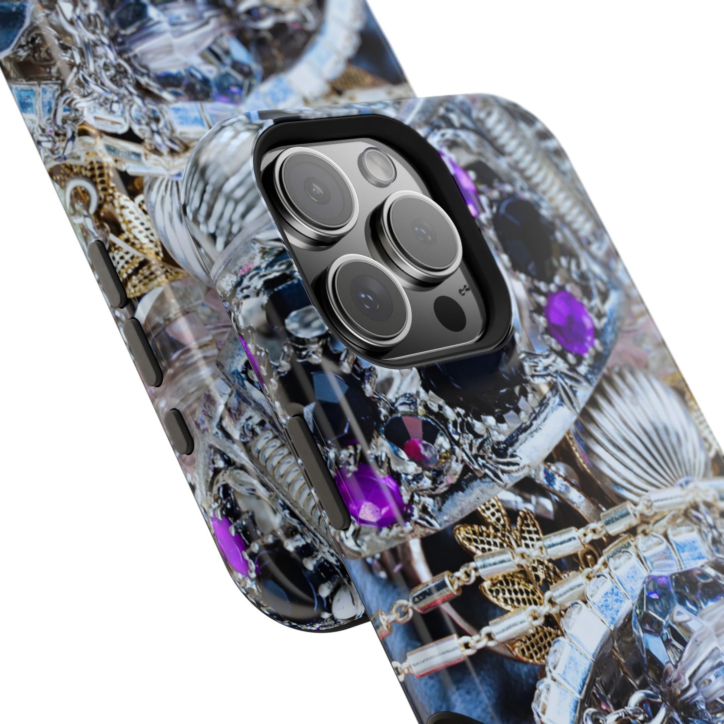 Impact-Resistant Phone Case – Chrome Jewel