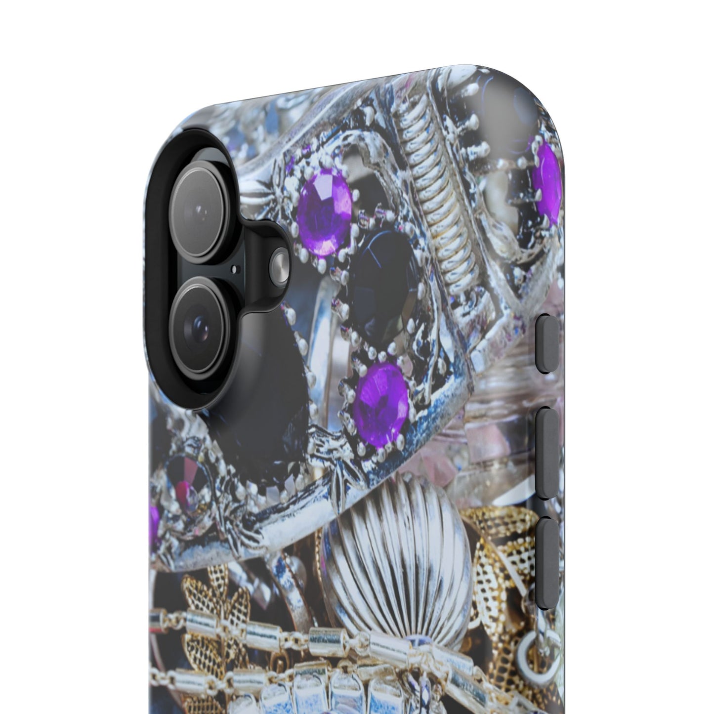 Impact-Resistant Phone Case – Chrome Jewel