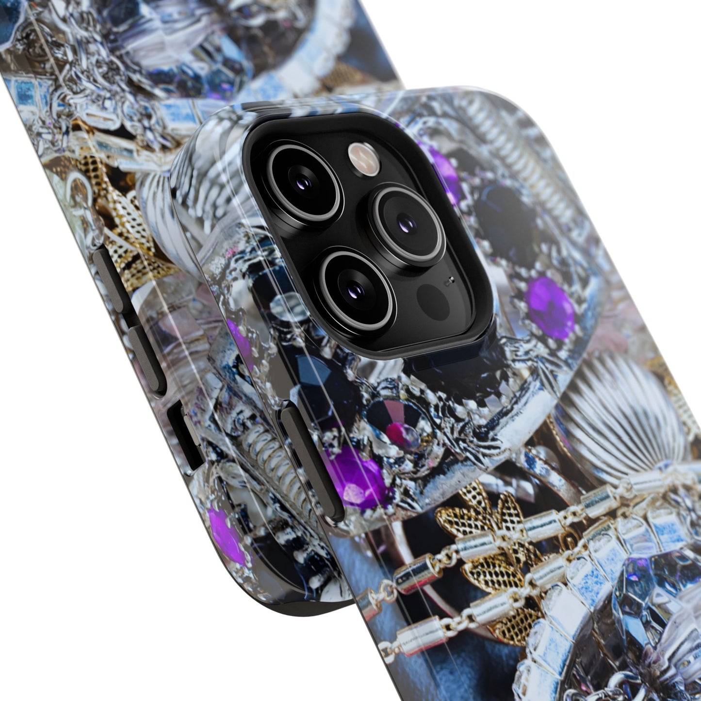 Impact-Resistant Phone Case – Chrome Jewel
