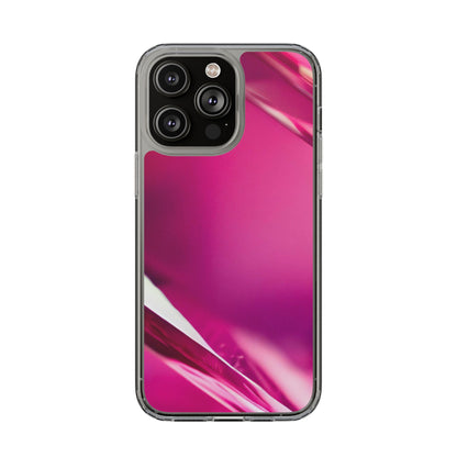 Clear Phone Case – Magenta Motion